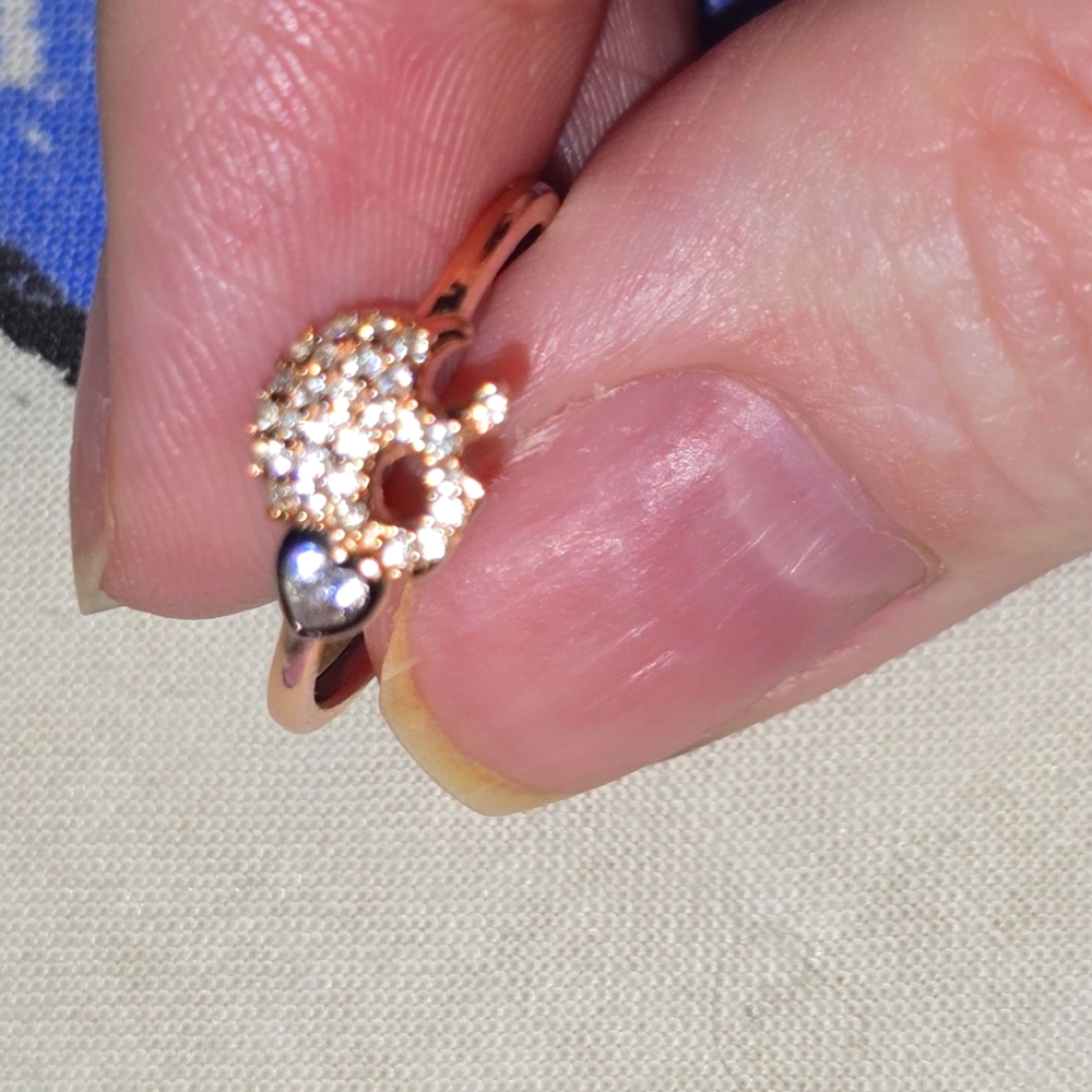 Sterling Silver Rose Gold Ring.